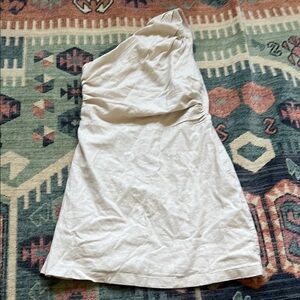Abercrombie & Fitch Linen Blend One-Shoulder Dress